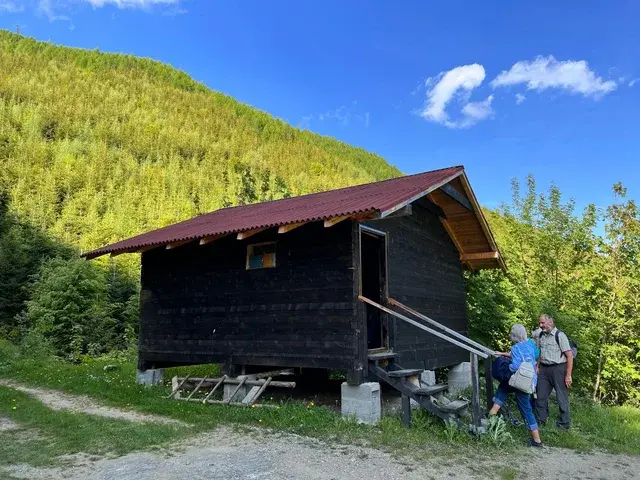 Bear watching hide in the Carpathian Mountains — Piatra Craiului National Park